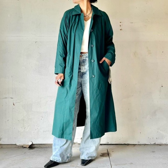 Vintage London Fog Trench - emerald - Picture 5 of 8